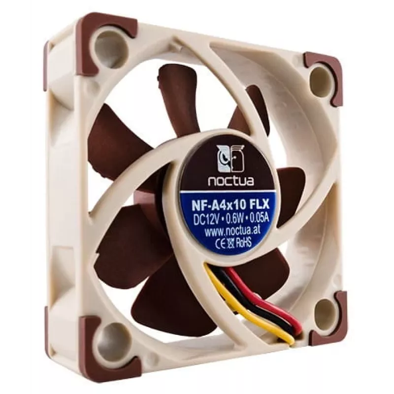 Noctua ventiliatorius NF-A4x10 5V — 40×40×10 mm, 3 kontaktų, 4500 aps./min., 8,2 m³/h, 5 V