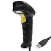 Qoltec 1D lazerinis brūkšninių kodų skaitytuvas | USB | Juodas