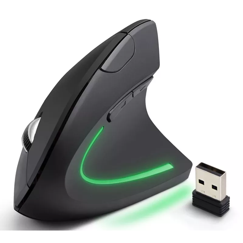 Belaidė pelė ESPERANZA EM133 — ergonomiška dešiniarankė, 1600 DPI, 6 mygtukai, 2,4 GHz USB nano imtuvas, 10 m veikimo nuotolis, juoda