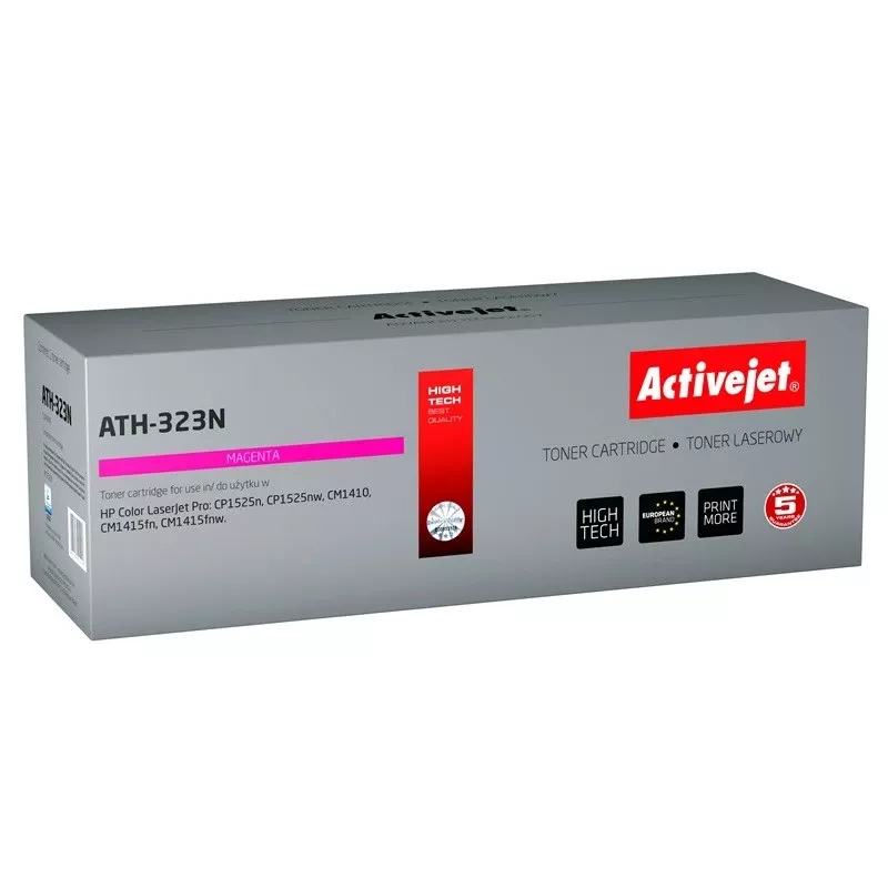 Activejet ATH-323N dažų kasetė (HP 128A CE323A pakaitalas; Supreme; 1300 puslapių; purpurinė)