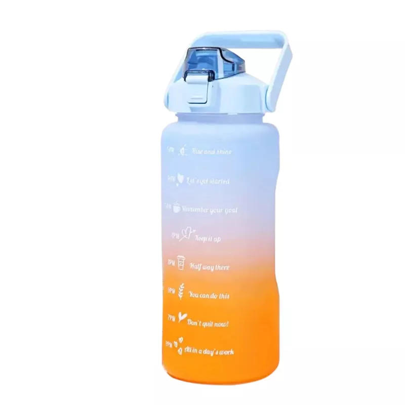 Extralink motyvacinė vandens gertuvė, 2000 ml sportinė gertuvė, mėlyna-oranžinė, BUT-993
