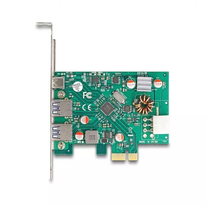 DeLOCK PCI Express x1 kortelė USB Type-C PD 30W 2x USB Type-A 5 Gbit/s