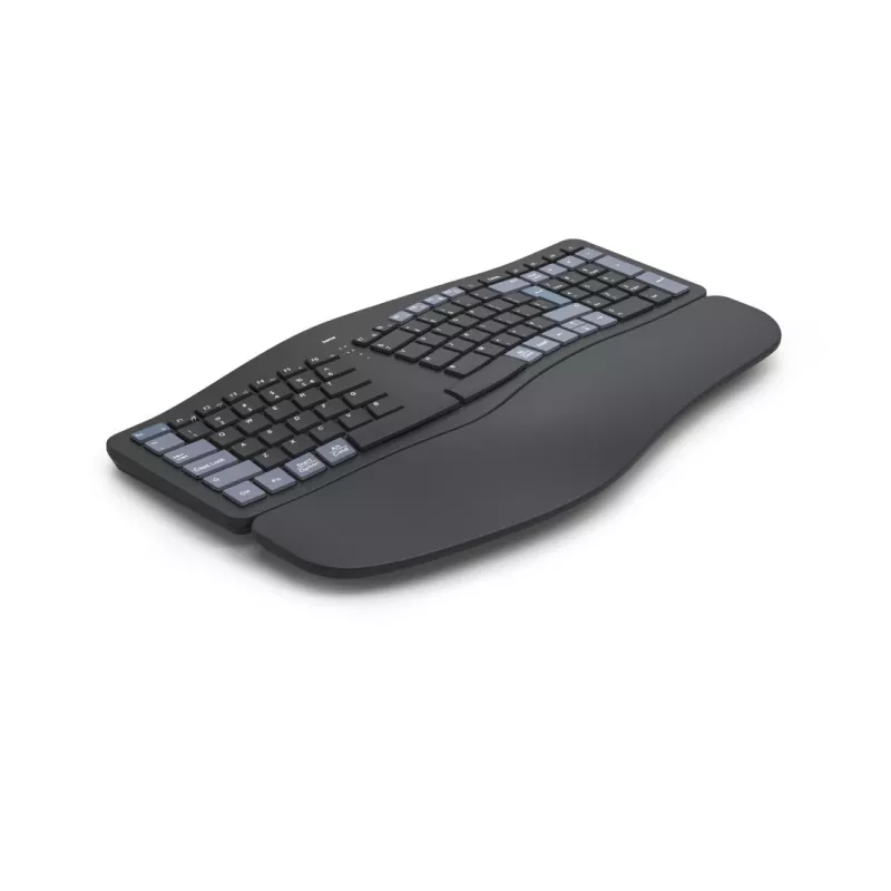 Belaidė ergonominė klaviatūra HAMA WK-900 juoda USB, kompaktiškas išdėstymas, belaidis ryšys