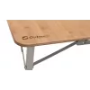 Outwell Custer L Brown stovyklavimo stalas — Bambuko viršus, Aliuminio rėmas, 700×1200 mm, 11,5 kg