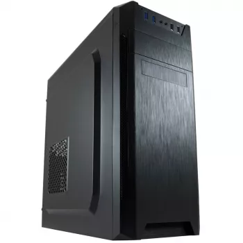 LC Power Classic 7040B - MDT - ATX - be maitinimo bloko - juoda, šlifuotas aliuminis / juoda - USB/Audio