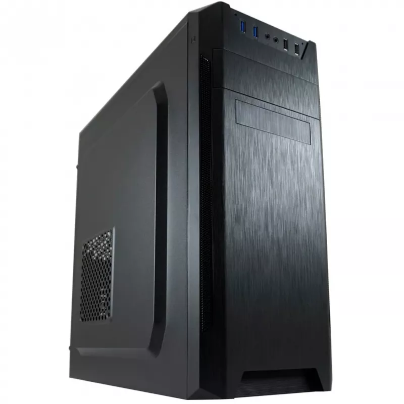 LC Power Classic 7040B - MDT - ATX - be maitinimo šaltinio - Juoda, šlifuotas aliuminis / Juoda - USB/Garsas