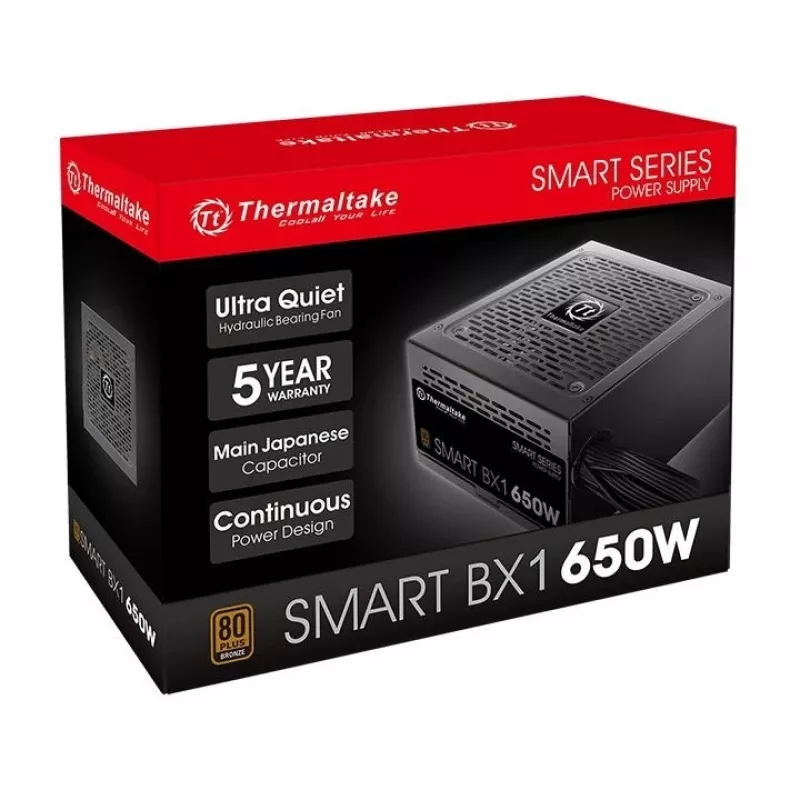 Maitinimo blokas Thermaltake Smart BX1 PS-SPD-0650NNSABE-1 (650 W; Active; 120 mm)