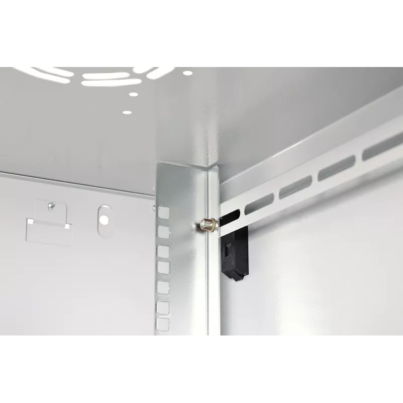 Ant sienos montuojama 19 colių stovo spinta DIGITUS Dynamic-N DN-37106 — 9U, 600x600 mm, IP20, raktinis užraktas