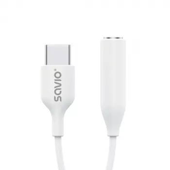 USB Typee 3.1 C (M) – Jack 3.5mm (F) Audio adapter Balta SAVIO AK-52