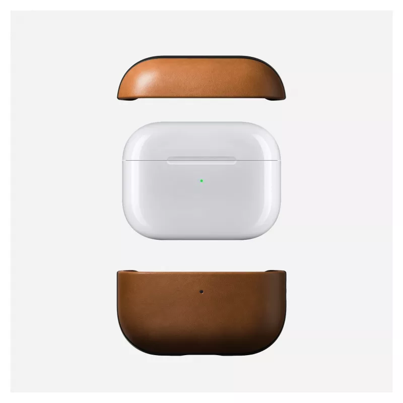 Nomad Modern Leather Case dėklas – oda, mikropluoštas, polikarbonatas, rudas