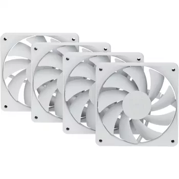 120 mm korpuso ventiliatoriai HYTE FA12 balti – 4 vnt. pakuotė — 120 mm, balti, modelis FA12