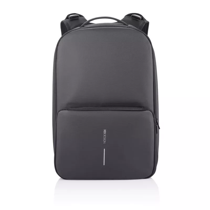 Kuprinė XDDESIGN FLEX GYM BAG — 24 L, tinka 15,6 col. / 39,6 cm planšetei / nešiojamam kompiuteriui, paminkštintos reguliuojamos petnešos, juoda