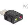 DeLOCK 65964 kabelio lyties keitiklis USB Type-A 3,5 mm Juoda