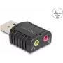 DeLOCK 65964 kabelio lyties keitiklis USB Type-A 3,5 mm Juoda