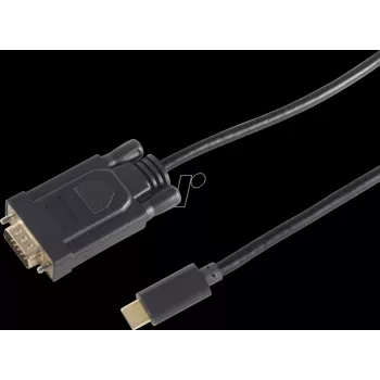 shiverpeaks BS10-59025 Vaizdo kabelis-adapteris 1 m USB Type-C VGA (D-Sub) Juodas (BS10-59025)