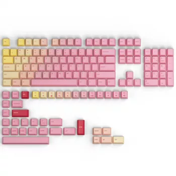 „Aptel Glorious GPBT Pink Grapefruit Forge“ klaviatūros klavišų rinkinys – PBT klavišai, skulptūrinis profilis
