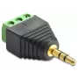 Kabelio jungties adapteris DeLOCK 65419 3,5 mm 3p juoda žalia sidabrinė