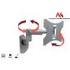 Sieninis laikiklis MACLEAN MC-503A S 23 col.–42 col. ekranams, pakreipimas ±20°, VESA 75×75–200×200, 30 kg, sidabrinis