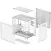 PC korpusas DeepCool CG530 WH Midi Tower — ATX/Micro ATX/ITX, grūdintas stiklas, 2×3,5 colio + 3×2,5 colio nišos, palaiko iki 410 mm GPU