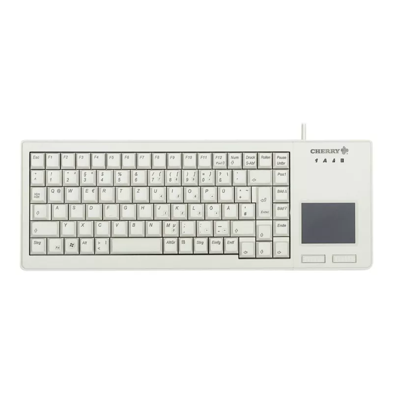 CHERRY XS jutiklinio kilimėlio klaviatūra, universali, USB, QWERTZ, vokiška, pilka