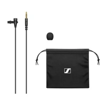 Peties kondensatorinis mikrofonas Sennheiser XS LAV MOBILE, prisegamas, visakryptis, 2 m laidas, 3,5 mm, 50–18000 Hz, 19 g, juodas