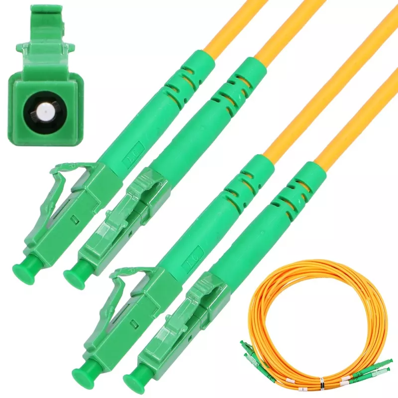 Patchcord Extralink LC/APC–LC/APC vienmodis dvipusis 9/125 µm G.657.A1 5 m