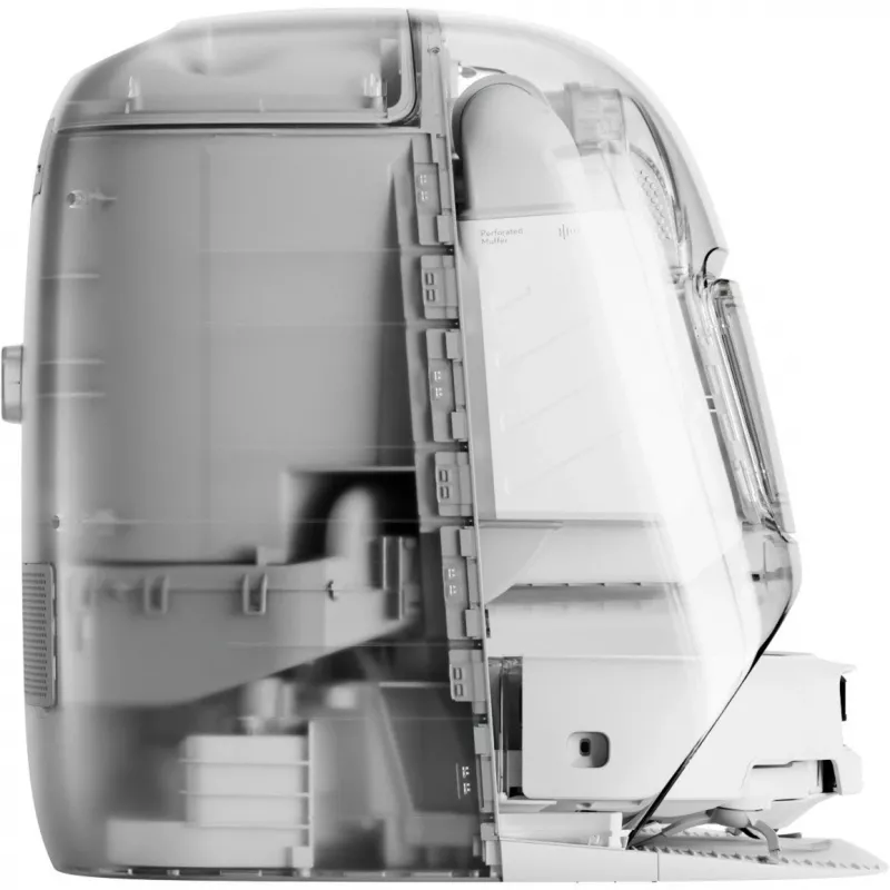 Robot vacuum and wet mop DJI ROMO P (Water Tank Version) — pilka/baltas, 0.26 L dulkių, 4 L švaraus / 3.2 L nešvaraus vandens, 5000 mAh baterija