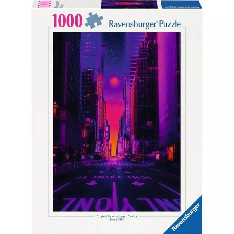 Dėlionė Ravensburger New York in Neon, 1000 dalių, suaugusiųjų dėlionė