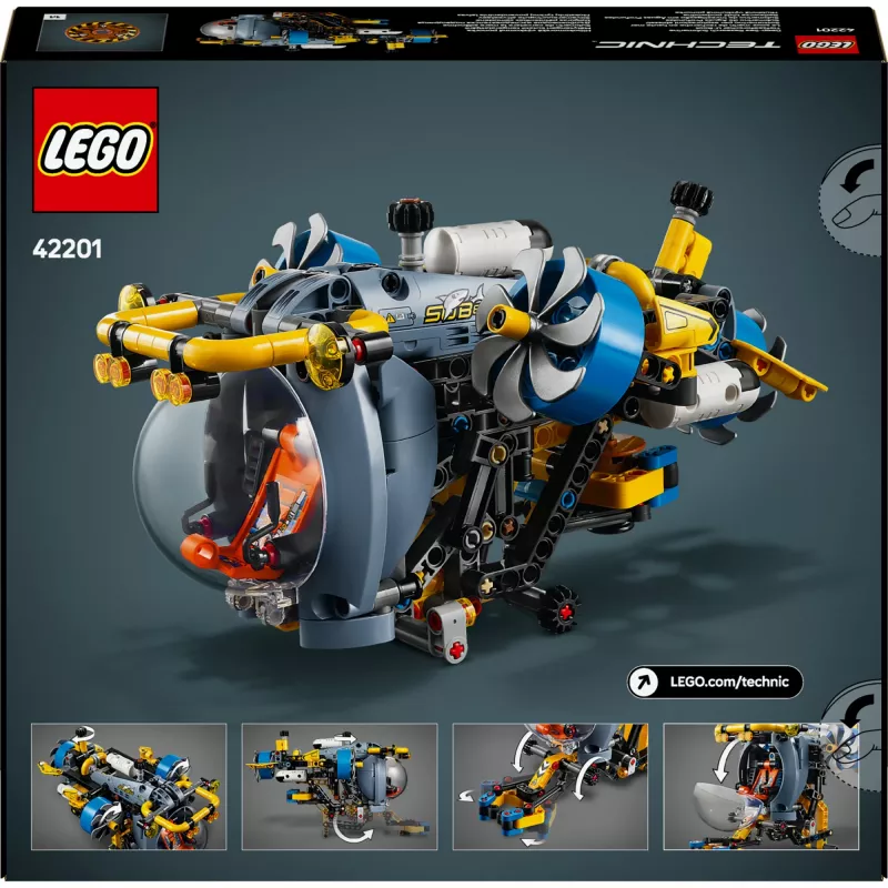 LEGO TECHNIC 42201 Giliavandenio tyrinėjimo povandeninis laivas