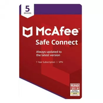 McAfee Safe Connect VPN 5 įrenginiams, 1 metų raktas
