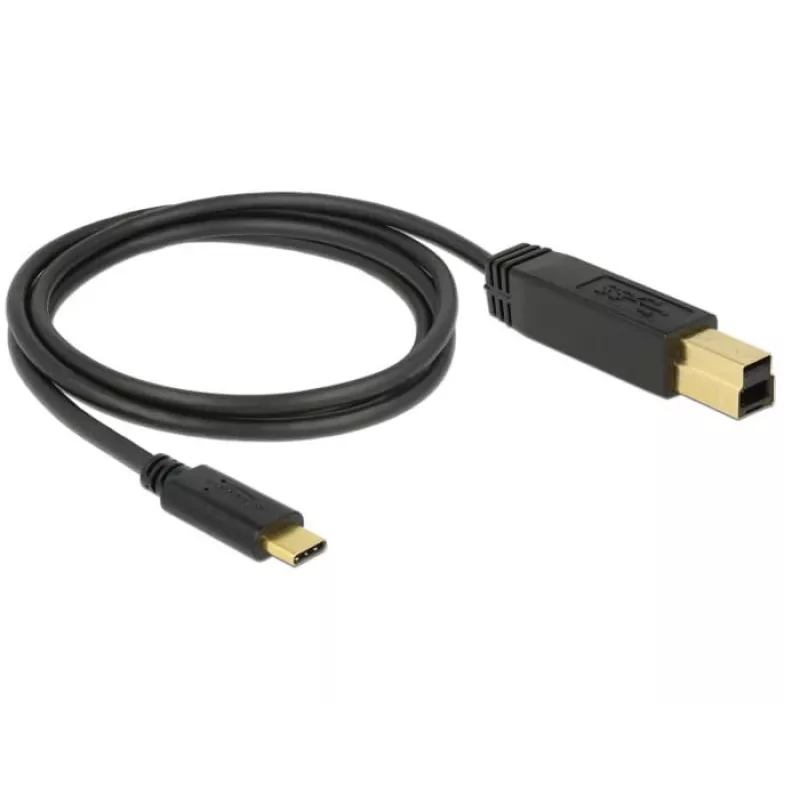 USB laidas DeLOCK 83675 USB 3.2 Gen 2 1m USB C USB B Juodas