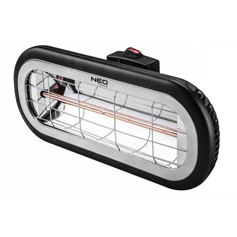 NEO TOOLS 90-032 elektrinis infraraudonųjų spindulių šildytuvas, skirtas naudoti patalpose ir lauke, 2000 W, juodas