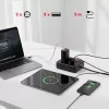 Kištukinis lizdas MACLEAN MCE388 B — 2 kintamosios srovės lizdai, 3×USB A, 110–120V 50/60Hz, 2500W, 3 m laidas, juodas