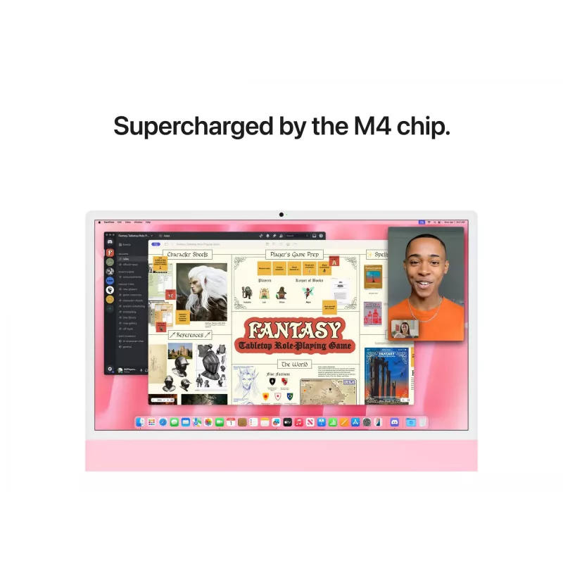 iMac 24 Retina 4.5k Ekranas M4, Rožinis, M4 (10-CPU/10-GPU), 24GB, 512GB, standartinis stiklas, Touch ID, Vokiška, Gigabit Ethernet, Magic pelė, MD2U4D/A