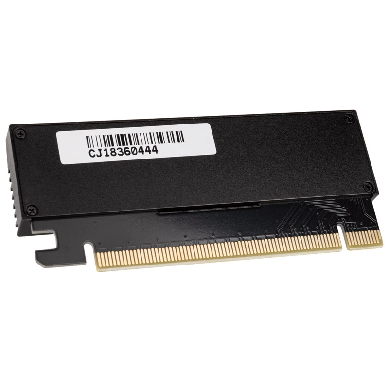 M.2 PCIe x4 adapteris su aušintuvu SidabrinėSTONE SST-ECM23 — M.2 NVMe į PCIe x4 (su aktyviu aušinimu)