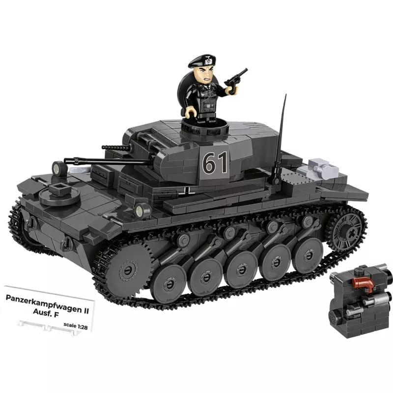 Konstruktorius Cobi Panzerkampfwagen II Ausf. F — 813 detalių, juodas, amžius 9+