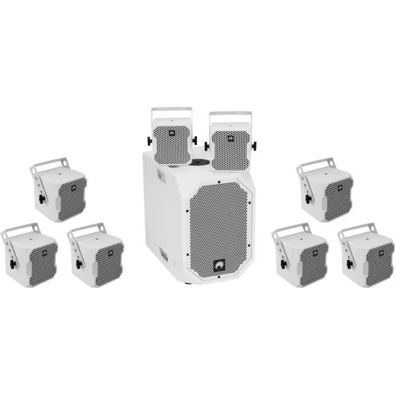 Aktyvi garsiakalbių sistema Omnitronic BOB-10A ws su 8× BOB-4 ws (modelis 20000537)