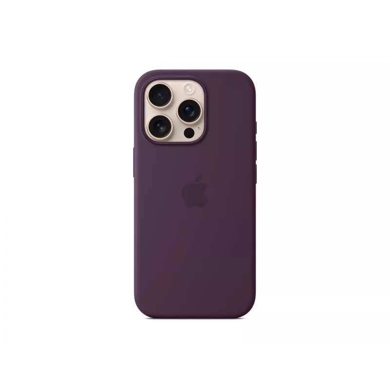 Apple iPhone 16 Pro silikoninis dėklas su MagSafe - slyvinis