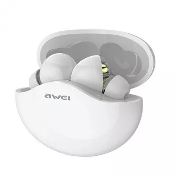 Ausinės Awei AWEI T12TWS Bluetooth sportinės ausinės baltos