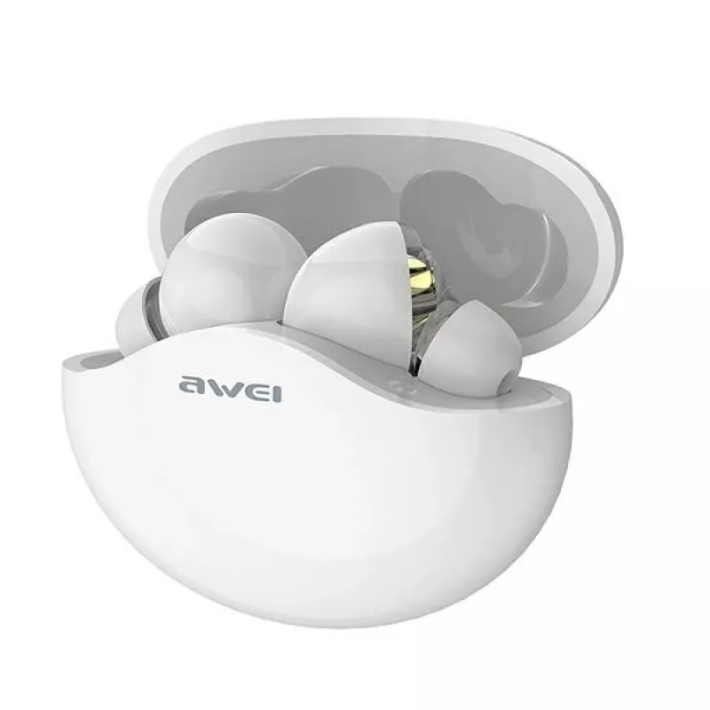Ausinės Awei AWEI T12TWS Bluetooth sportinės ausinės baltos