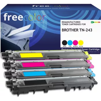 Toner Freecolor Brother TN-243 3000 puslapių Juoda/Cianas/Magenta/Geltona
