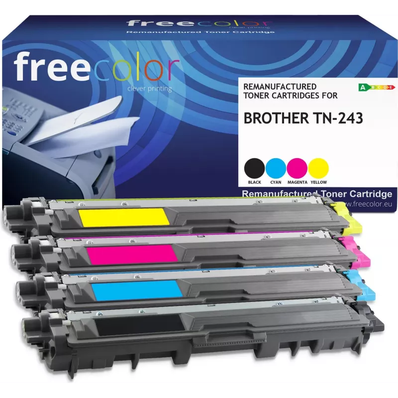 Toner Freecolor Brother TN-243 3000 puslapių Juoda/Cianas/Magenta/Geltona