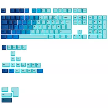 Keycaps GLORIOUS GPBT Gradient ISO Layout DE — PBT klavišų dangtelių rinkinys, ISO vokiškas išdėstymas