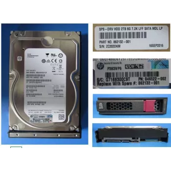 HPE SATA standusis diskas - Serial ATA - 2 000 GB (861681-S21)