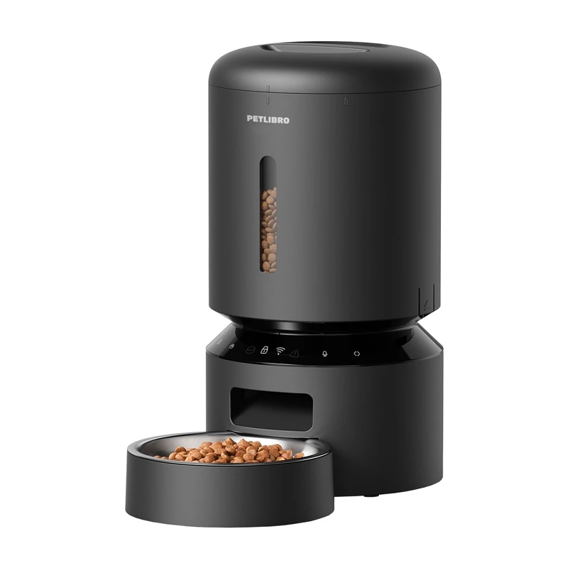 Gyvūnų šėrykla Aptel Petlibro Granary WiFi 5 L — automatinis sauso ėdalo dozatorius (juoda)