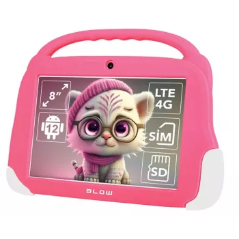 Planšetinis kompiuteris KidsTAB8 4G BLOW 4/64GB rožinis + dėklas