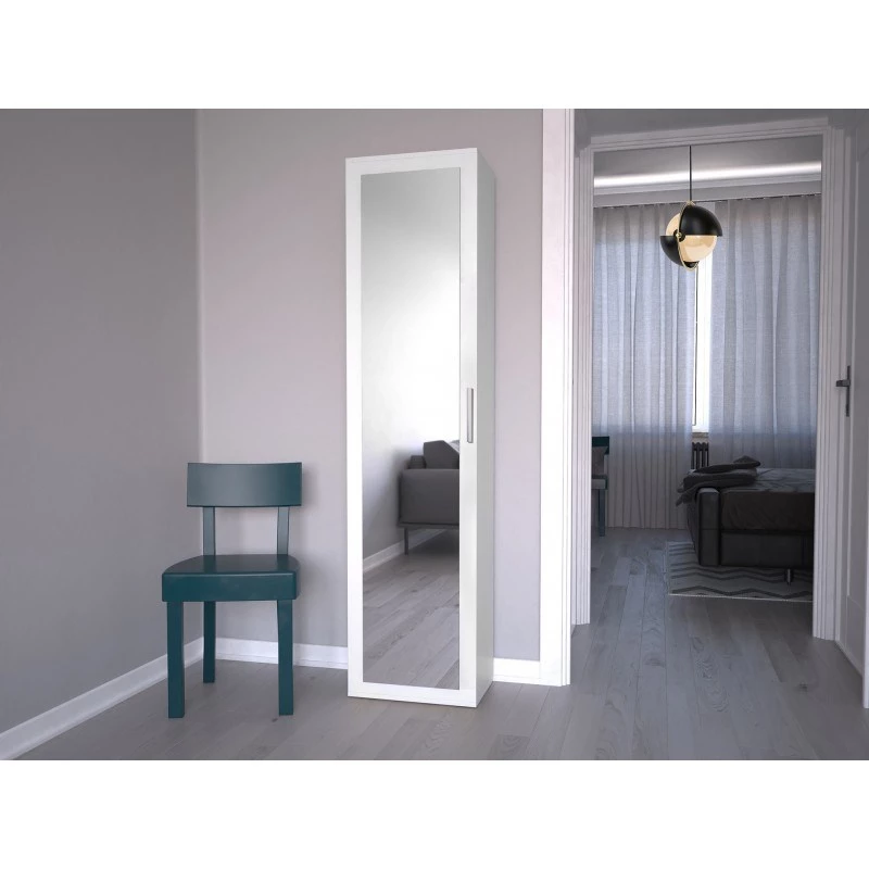 Spintelė viršutinė e shop DUO SZAFKA BIEL — 2 lentynos, 1 durys, balta, 500×350×1800 mm