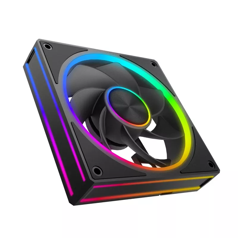 Korpuso ventiliatorius MODECOM VOLCANO LOOP 120 ARGB Reverse Fan Juoda 120 mm PWM 400–1400 RPM ARGB antraštė