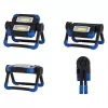 Darbo šviestuvas RealPower 463617 prožektorius, LED 10 W, 2 lemputės, baterija AA, IPX2, juodas