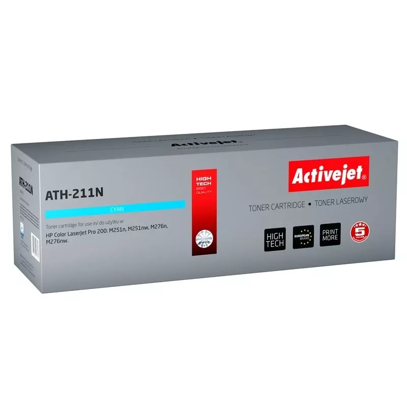 Lazerinis dažų kasetė ActiveJet ATH-211N, pakeičianti HP 131A CF211A / Canon CRG-731C, žydra, 1800 puslapių, 1 vnt.